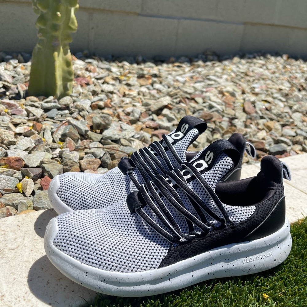 Adidas Black and White Sneakers with Durable Straps